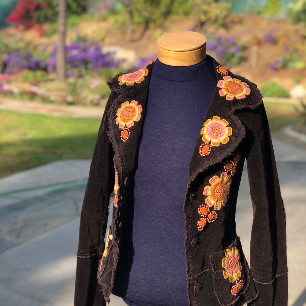 Johnny Was Embroidered Jacket Size S